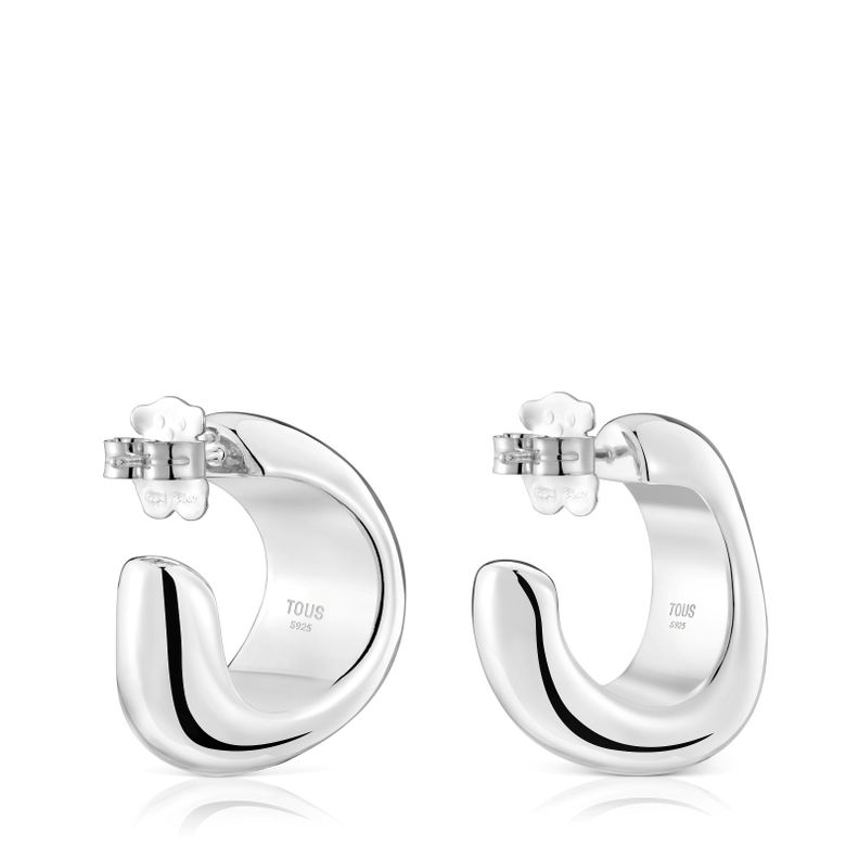 Pendientes de aro de plata Galia Basics-2