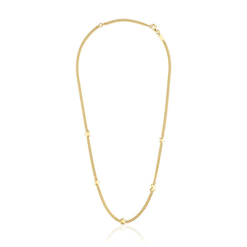 Collar con baño de oro 18 kt sobre plata motivos Bold Motif-1
