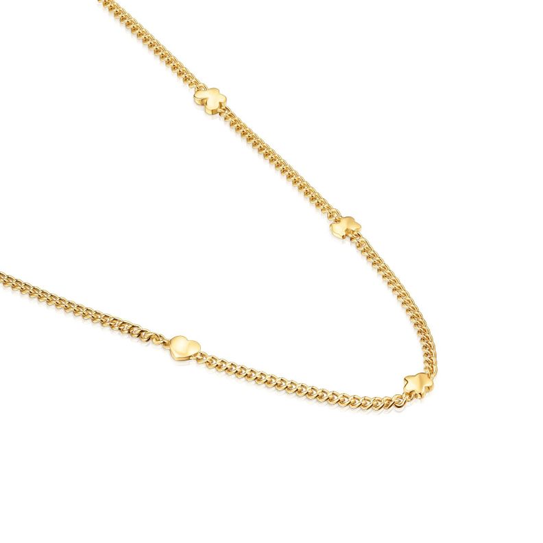 Collar con baño de oro 18 kt sobre plata motivos Bold Motif-2