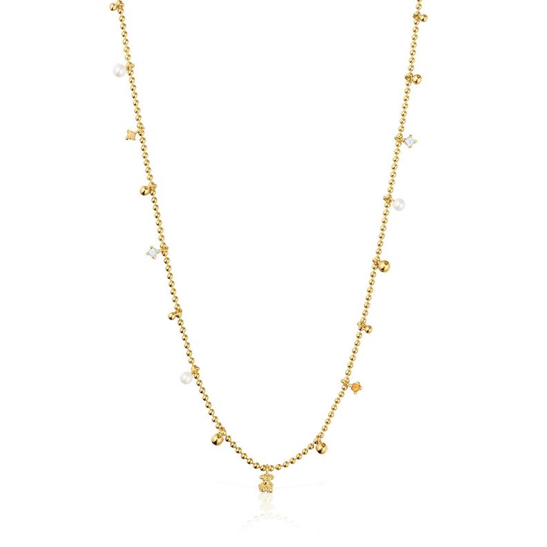 Collar corto con baño de oro de 18 kt sobre plata-0