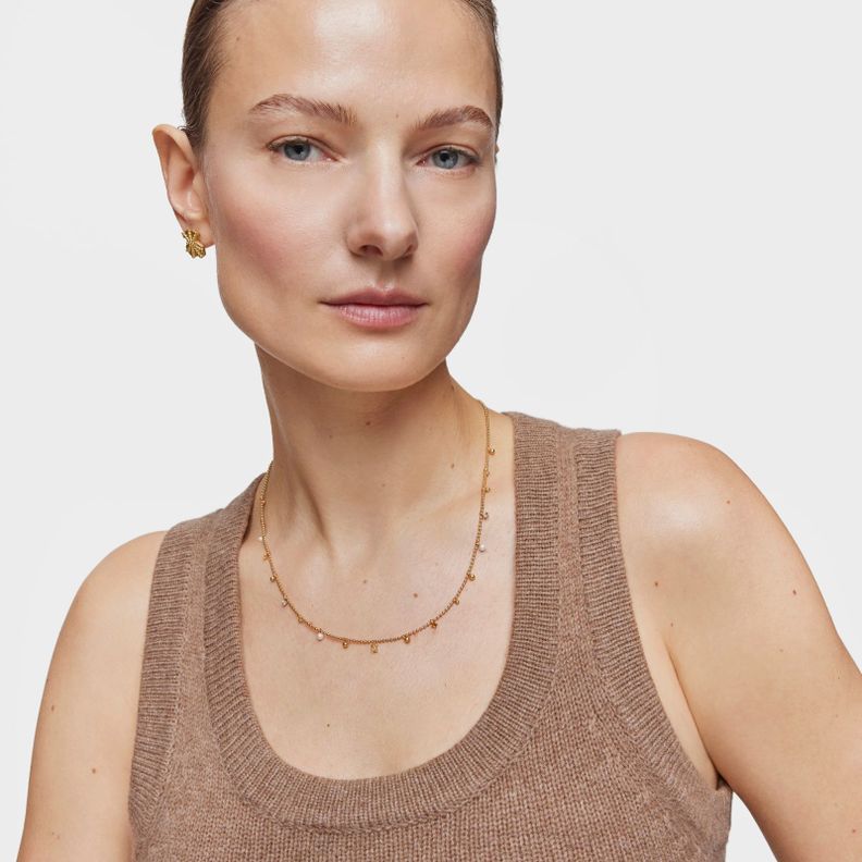 Collar corto con baño de oro de 18 kt sobre plata-3