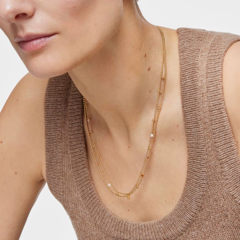 Collar corto con baño de oro de 18 kt sobre plata-4