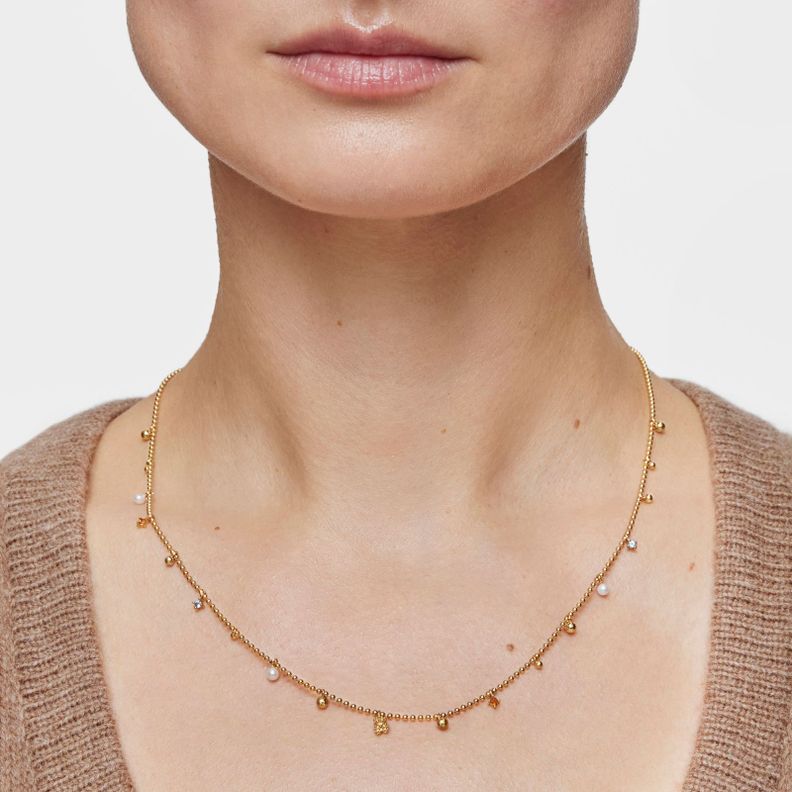 Collar corto con baño de oro de 18 kt sobre plata-5