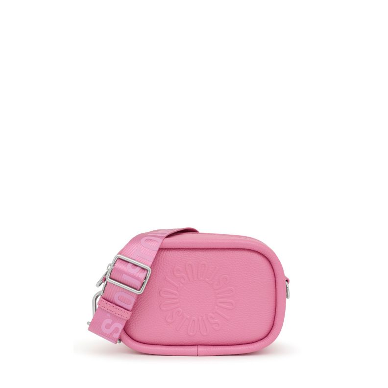 Bandolera reporter de piel rosa oscuro TOUS Miranda-0