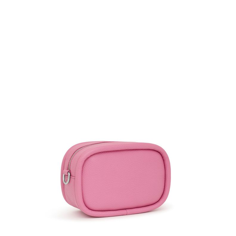Bandolera reporter de piel rosa oscuro TOUS Miranda-1