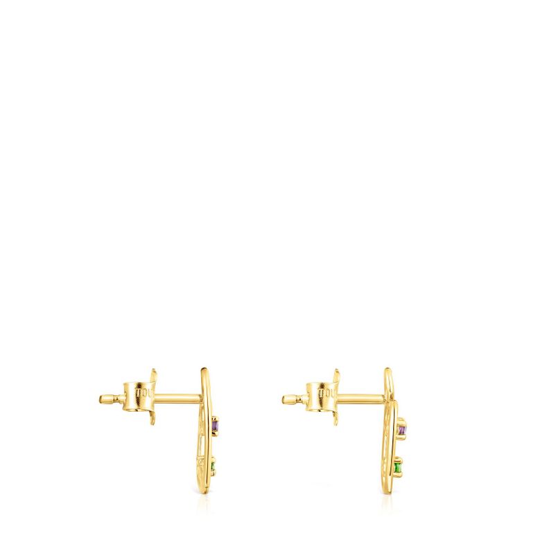 Aros de oro y gemas Tsuri Tous-1