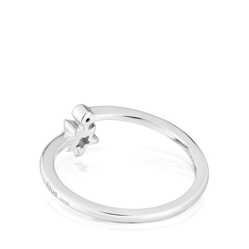 Anillo estrella de oro blanco con diamantes TOUS Grain-2