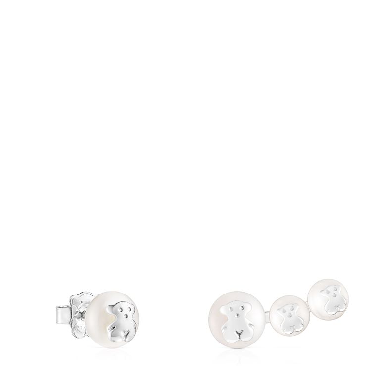 Pendientes  irregular Icon Pearl de plata y perla Tous-0