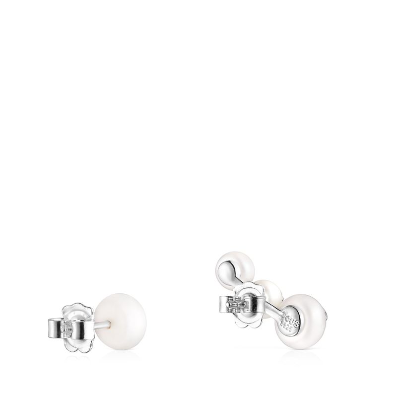 Pendientes  irregular Icon Pearl de plata y perla Tous-2