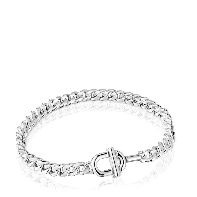 Pulsera barbada de plata TOUS MANIFESTO-0