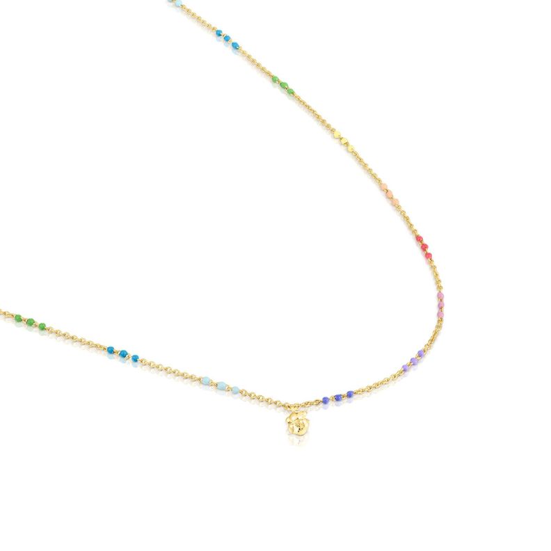 Collar de plata vermeil y esmalte Bold Bear Tous-2