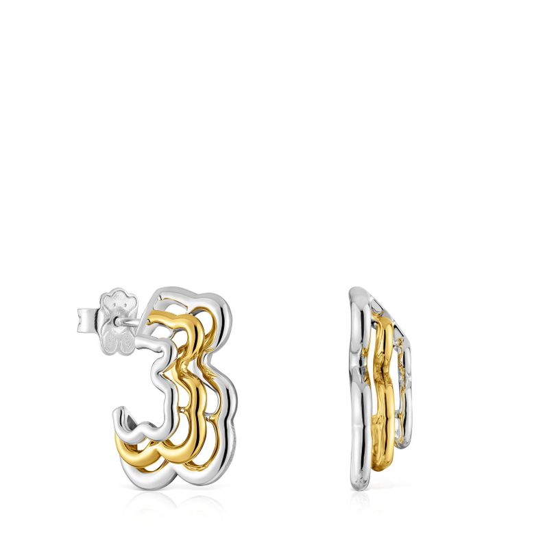 Aros pequeños triple oso bicolor Bickie-0