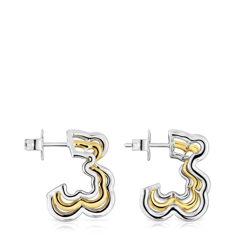 Aros pequeños triple oso bicolor Bickie-1