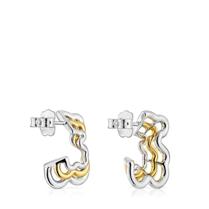 Aros pequeños triple oso bicolor Bickie-2