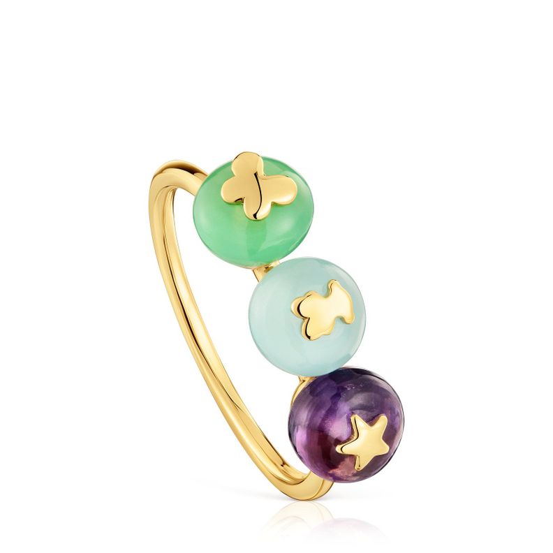 Anillo pequeño de oro y gemas TOUS Balloon-0
