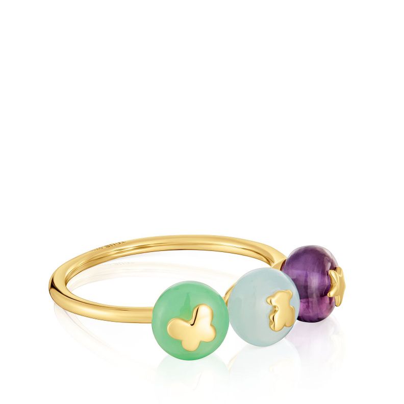 Anillo pequeño de oro y gemas TOUS Balloon-1