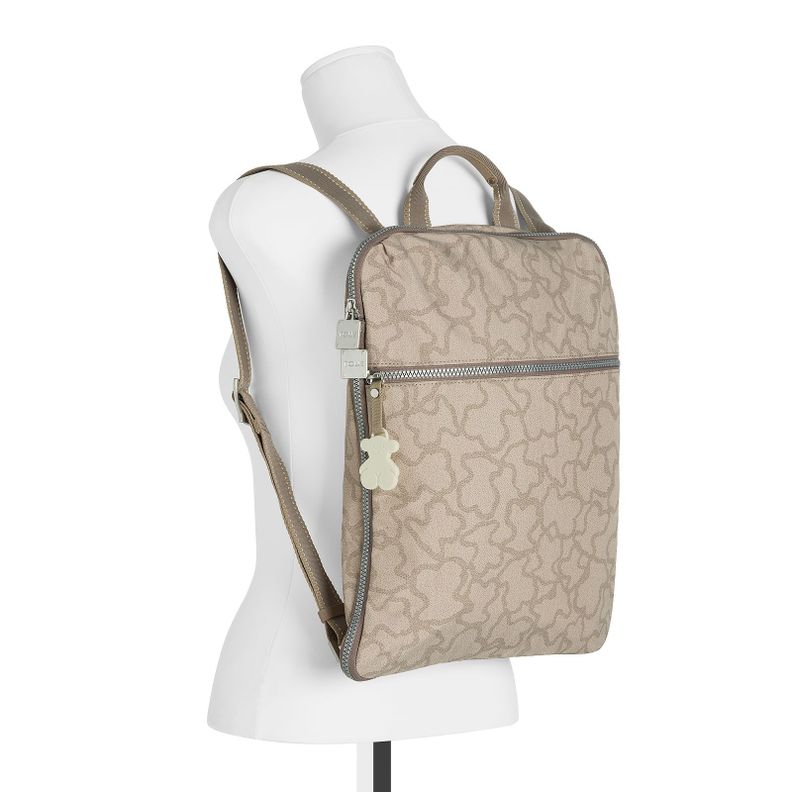 Mochila Tous Kaos New Colores de Nylon en color piedra-3