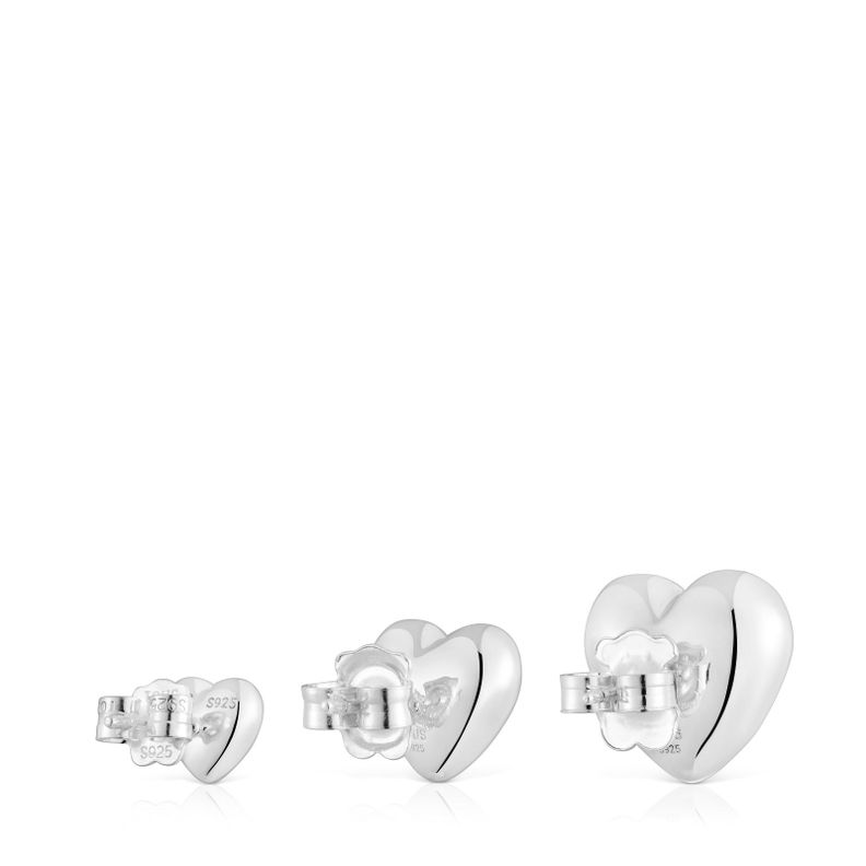 Pack de pendientes de plata corazón Garden Of Love-2