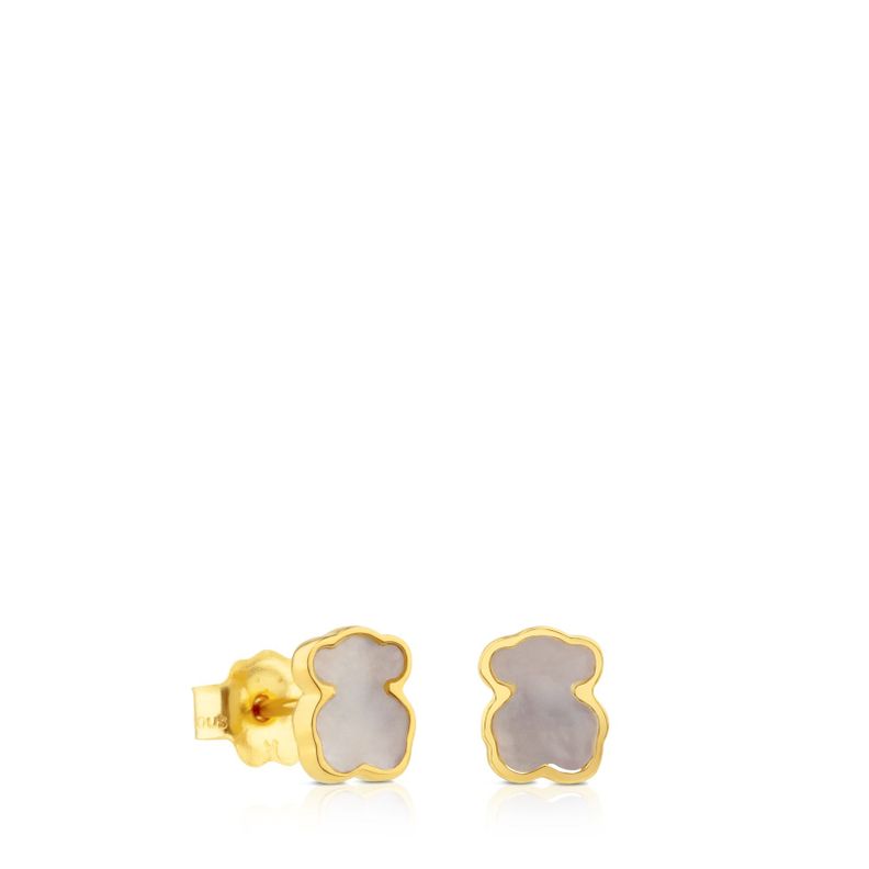 Pendientes Tous XXS oso de Oro y Nacar-0