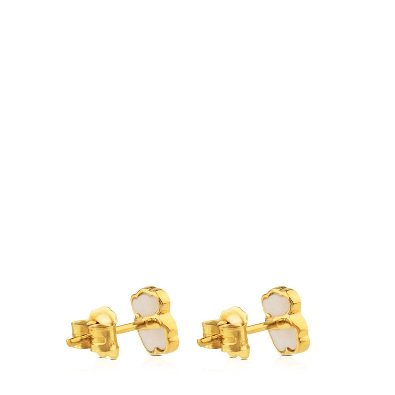 Pendientes Tous XXS oso de Oro y Nacar-2