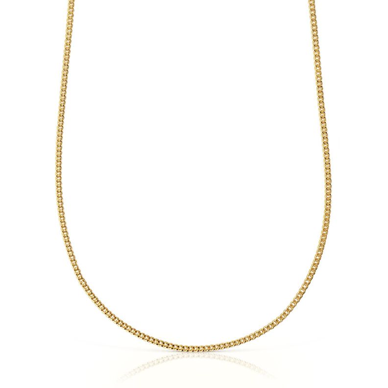 Cadena con baño de oro de 18 kt sobre plata cordón, 60 cm-0