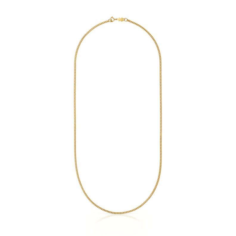 Cadena con baño de oro de 18 kt sobre plata cordón, 60 cm-1