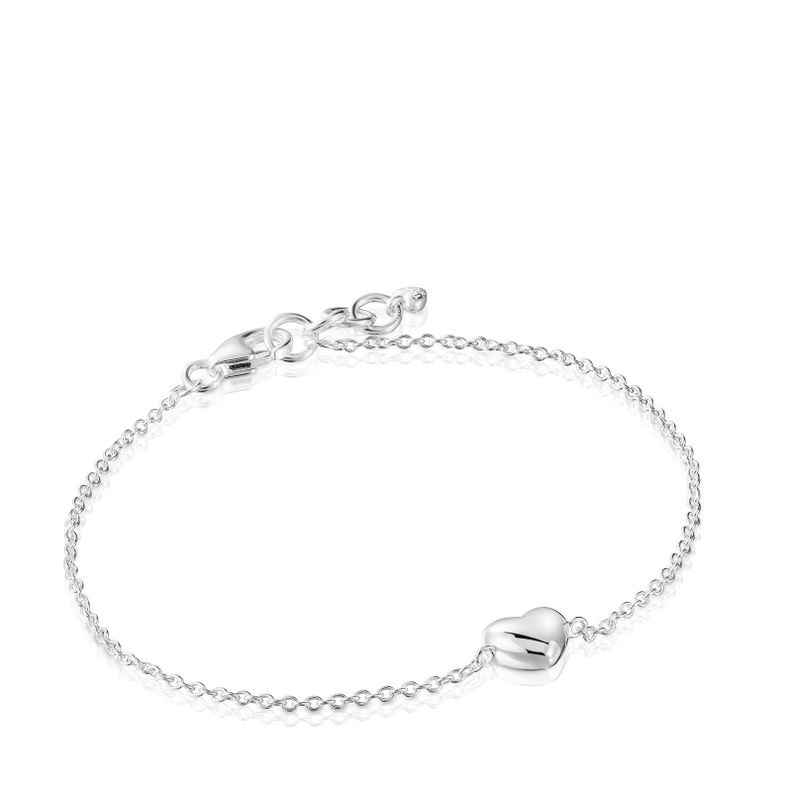 Pulsera cadena de plata motivo corazón Garden Of Love-0