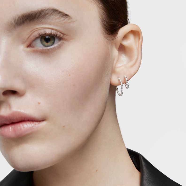 Pendientes aro cortos bolas de plata 15 mm Basicos-4