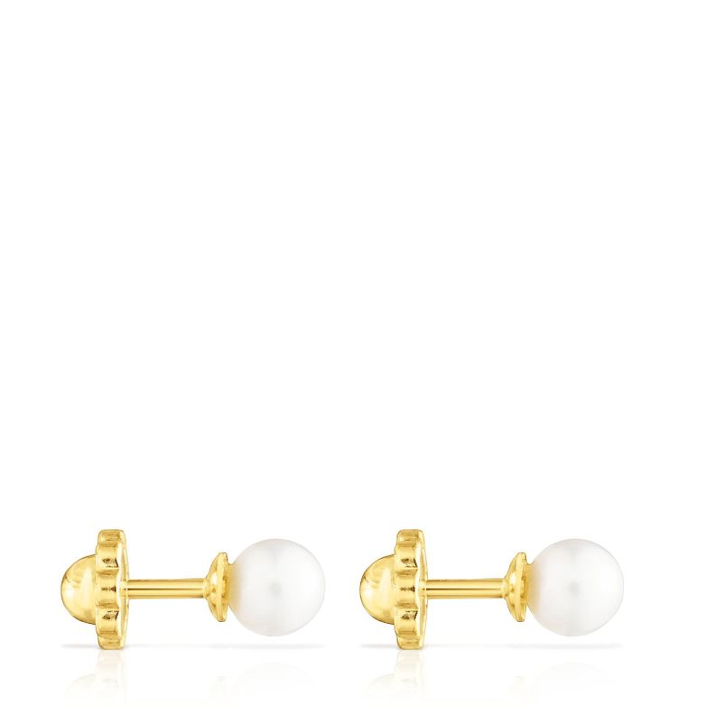 Aros de oro y perlas Baby TOUS-1
