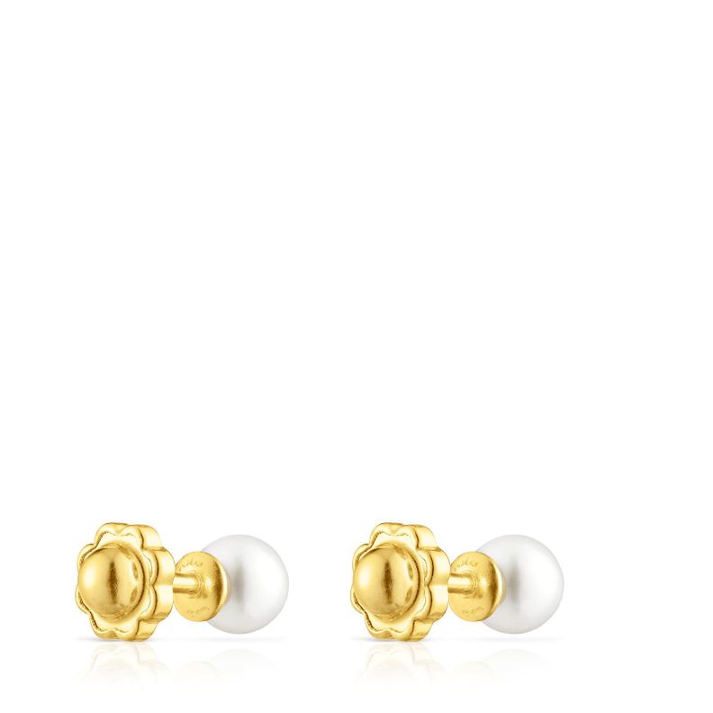 Aros de oro y perlas Baby TOUS-2