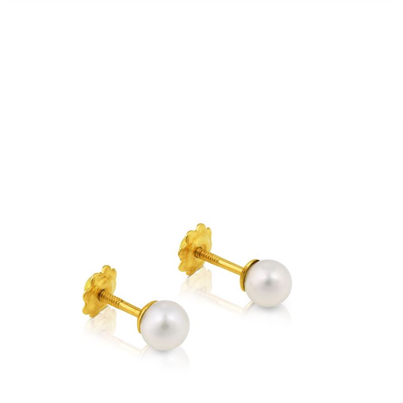 Aros de oro y perlas Baby TOUS-3