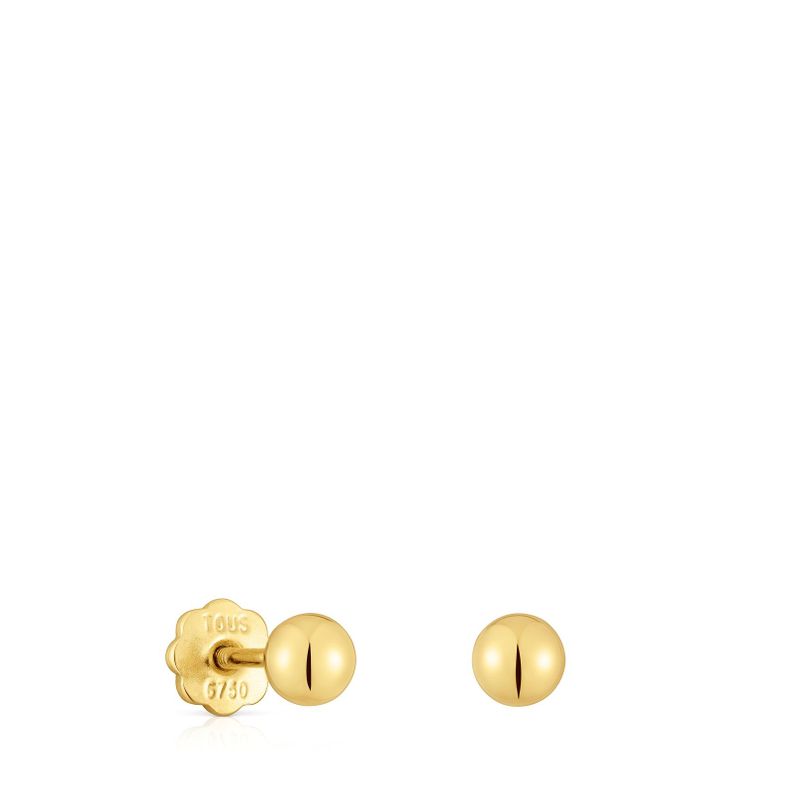 Pendientes de oro 4 mm Basics-0
