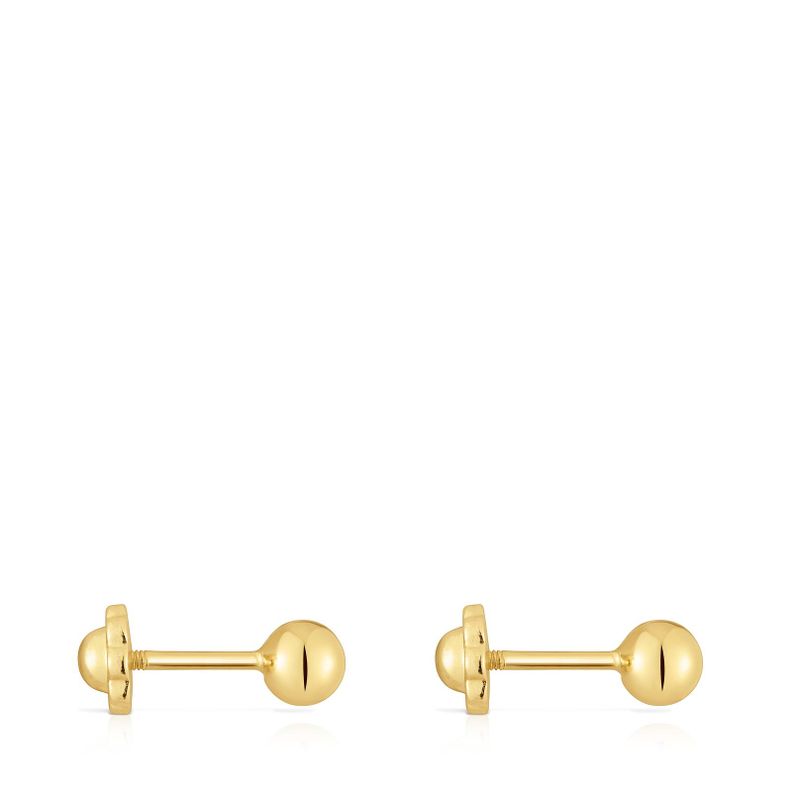 Pendientes de oro 4 mm Basics-1