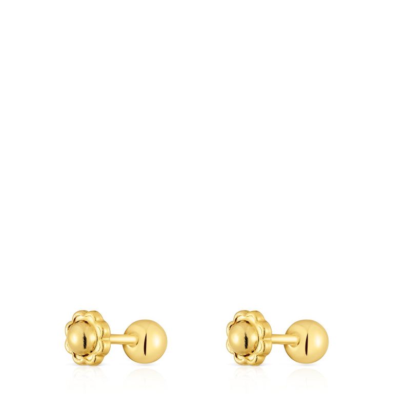 Pendientes de oro 4 mm Basics-2