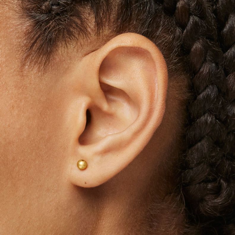Pendientes de oro 4 mm Basics-5