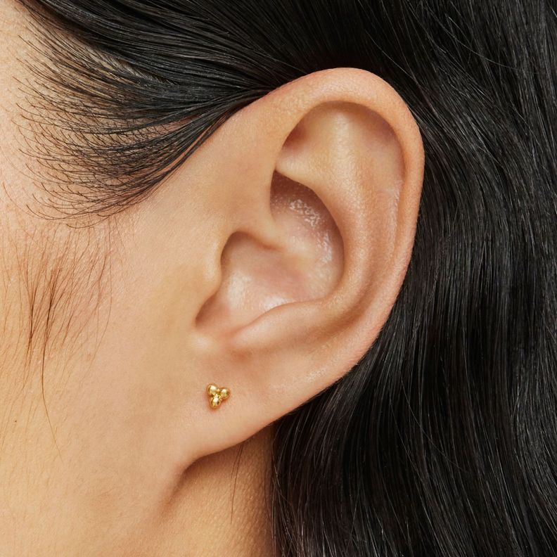 Pendientes de oro motivos 4 mm Basics-5