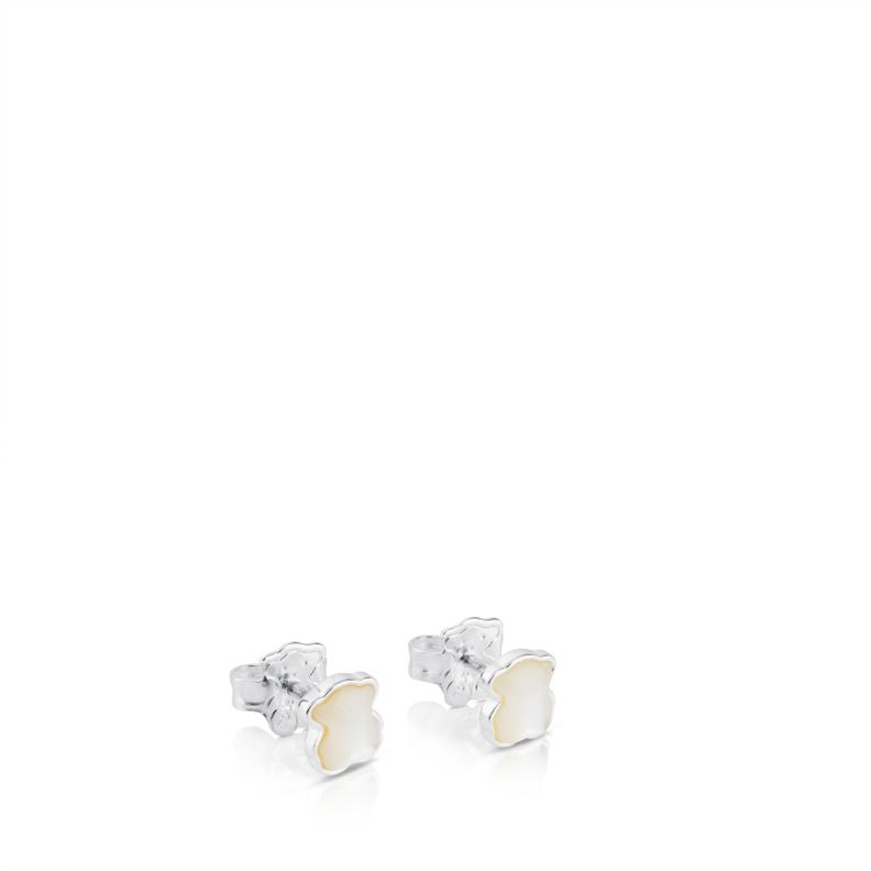 Aros Color de Plata y Nácar Tous-0