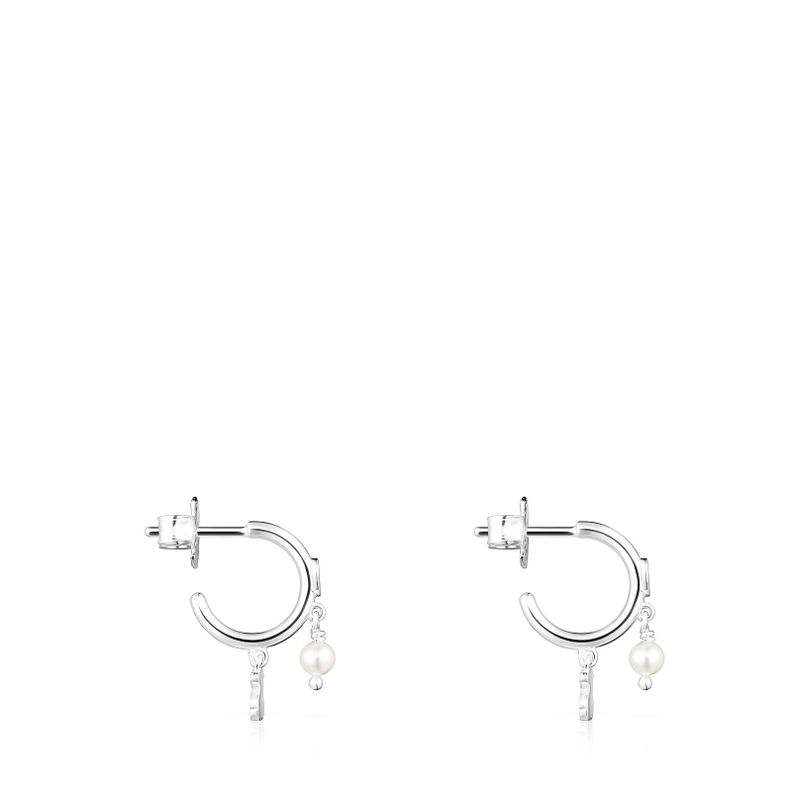 Aros Cool Joy de plata y perlas Tous-2