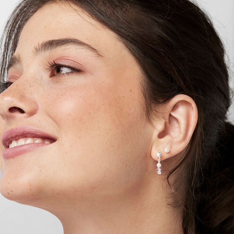 Aros Cool Joy de plata y perlas Tous-5