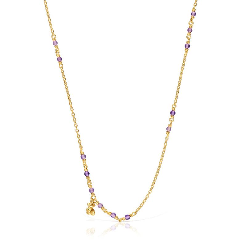 Collar de plata vermeil y amatista Bold Bear Tous-0