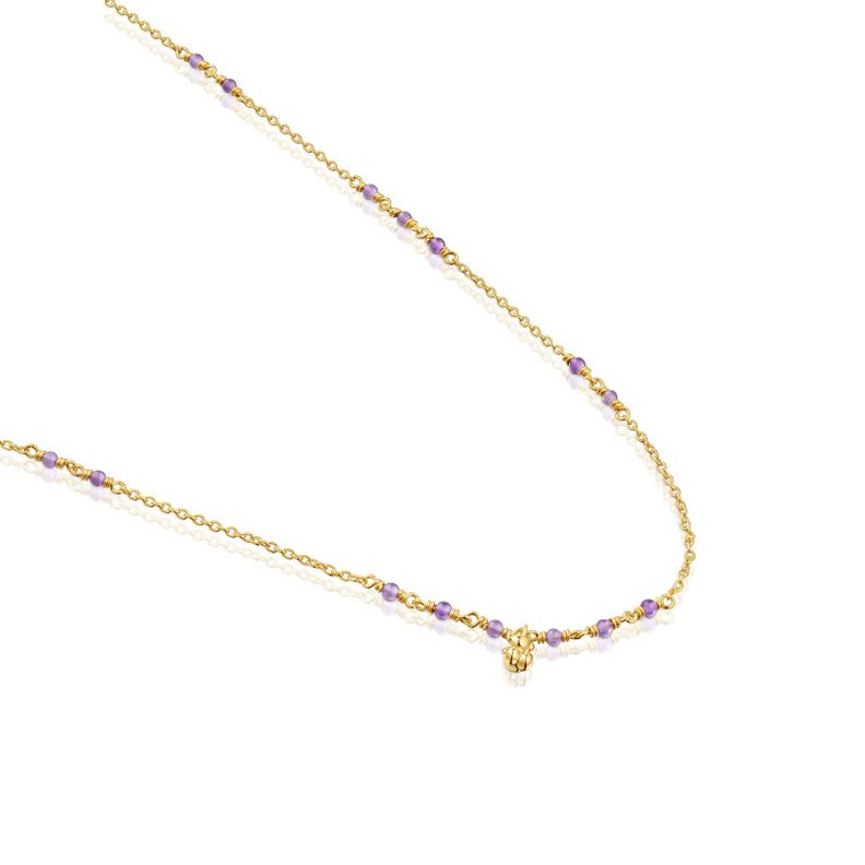Collar de plata vermeil y amatista Bold Bear Tous-2