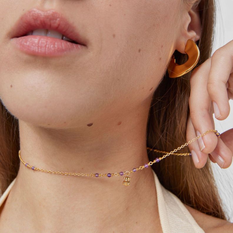 Collar de plata vermeil y amatista Bold Bear Tous-4
