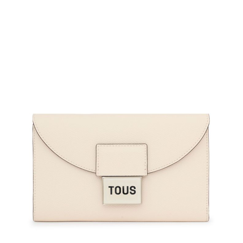 Billetera Flap beige Sylvia Tous-0