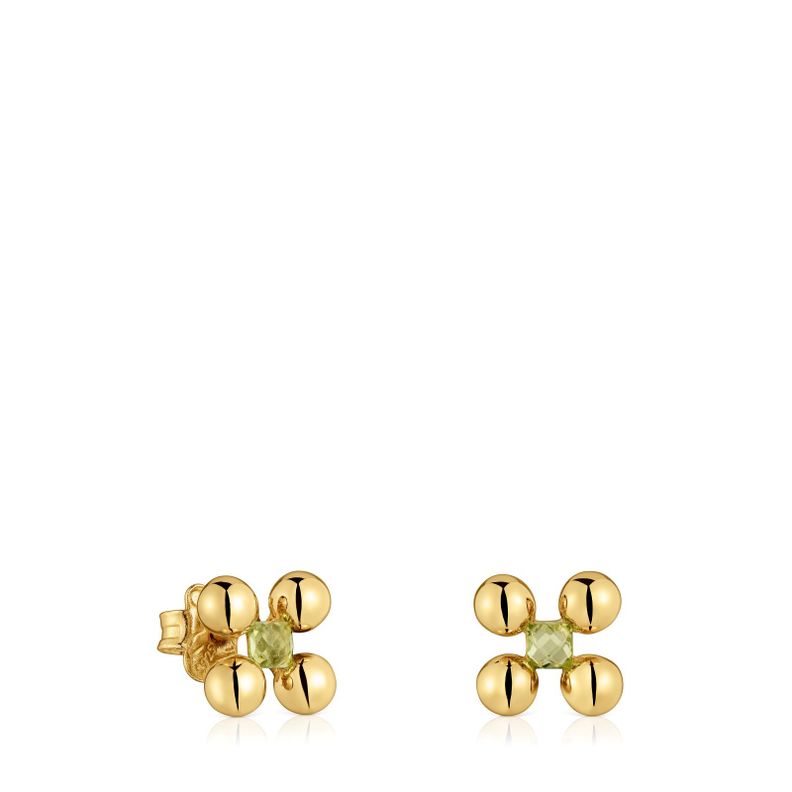 Aros cortos con baño de oro 18 kt sobre plata Sugar Party-0