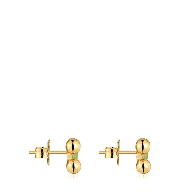 Aros cortos con baño de oro 18 kt sobre plata Sugar Party-1