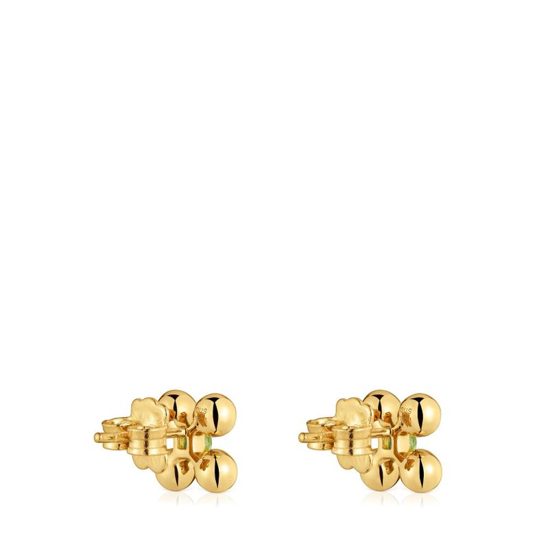 Aros cortos con baño de oro 18 kt sobre plata Sugar Party-2