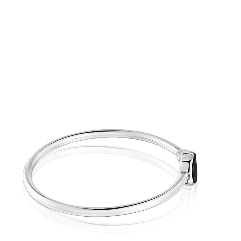 Pulsera esclava de plata y motivo negro TOUS MANIFESTO-1