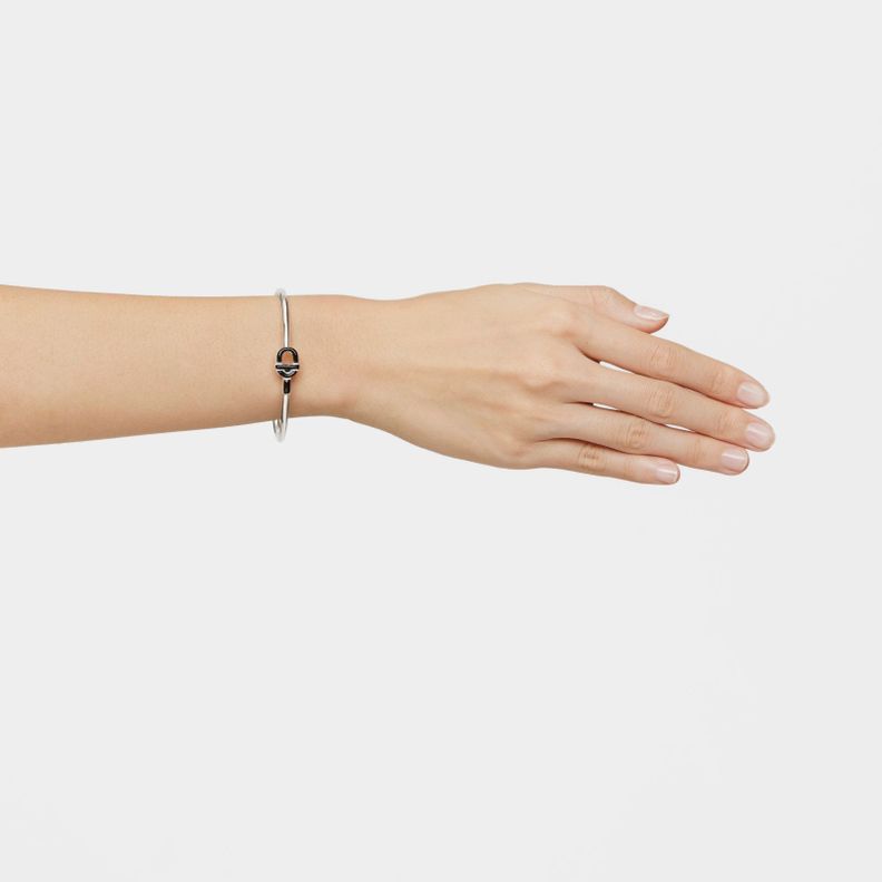 Pulsera esclava de plata y motivo negro TOUS MANIFESTO-6
