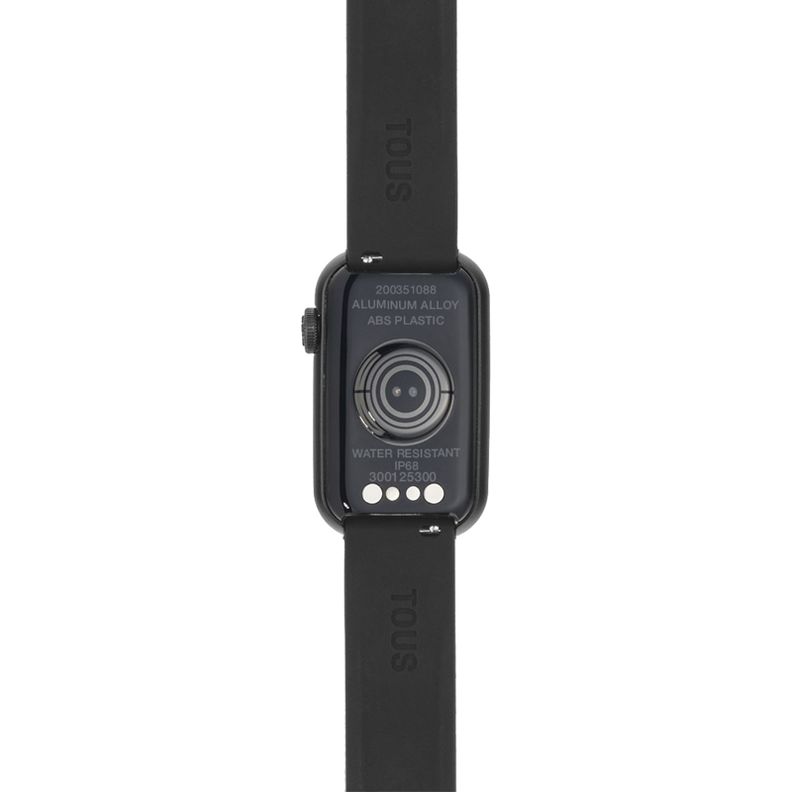 Reloj smartwatch con correa de nylon y de silicona negra-3