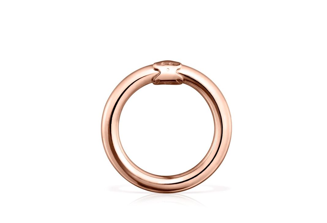 Colgante Anilla mediana Hold de Plata Vermeil rosa Tous-0